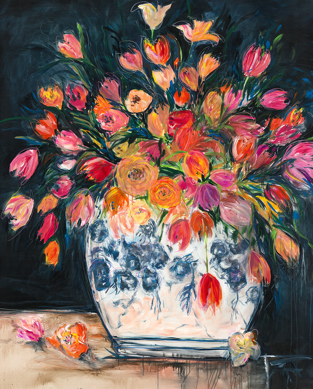 STILL LIFE WITH FRENCH TULIPS