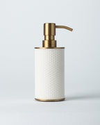 Linen Loom Tissue Box - Brushed Brass