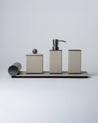 Lumiere Weave Trash Bin - Brushed Brass