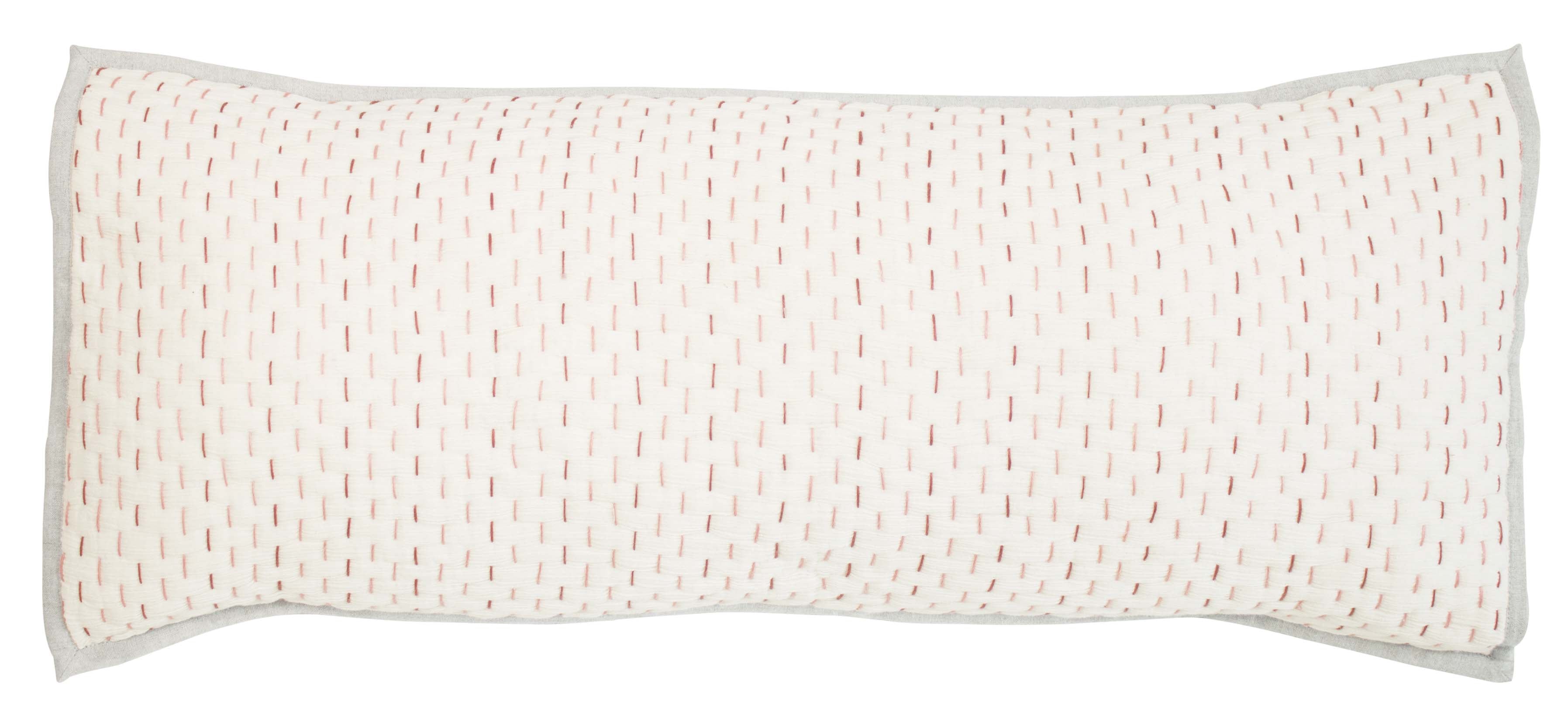 MAYA LUMBAR SHAM SHADES OF ROSE QUARTZ