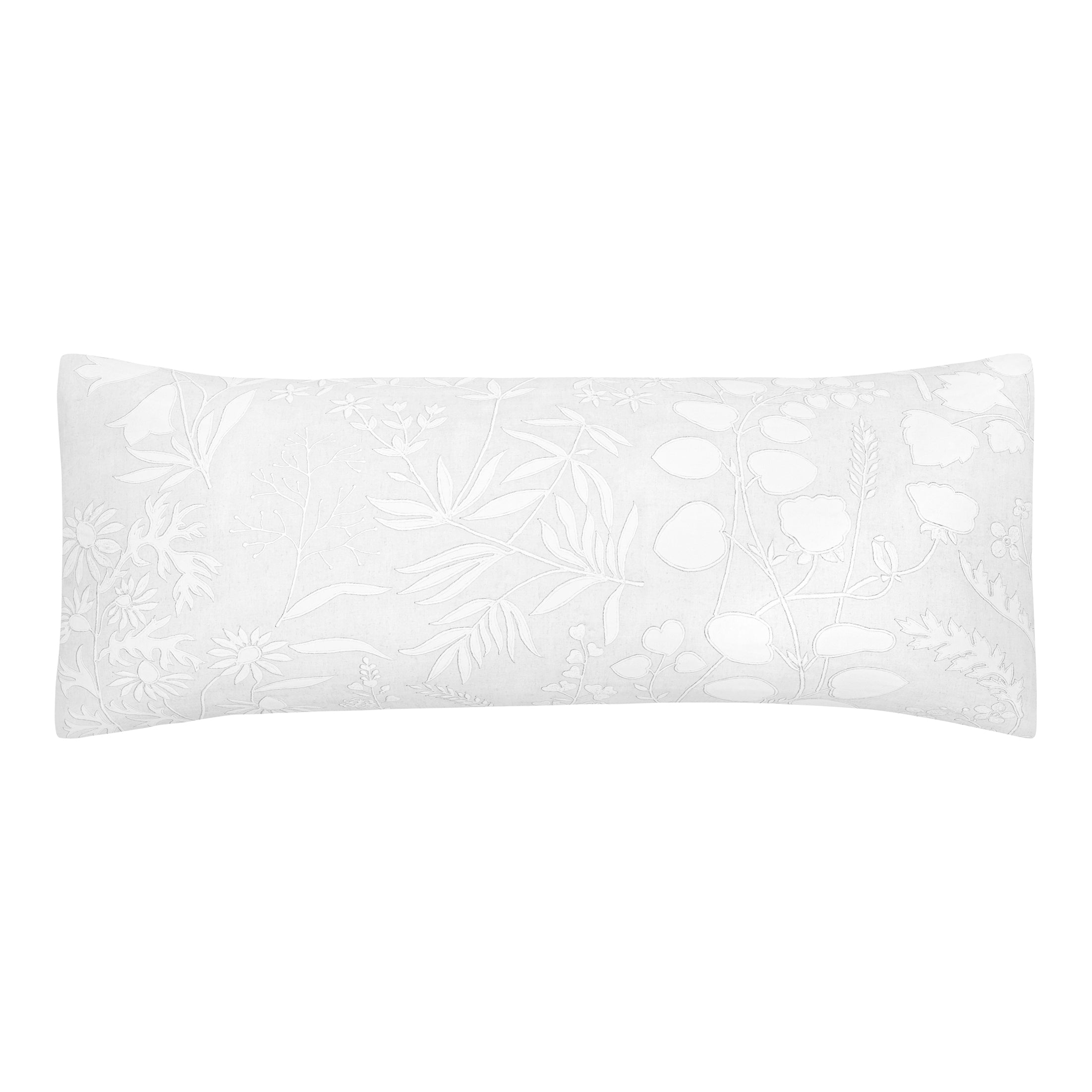 MEADOW LUMBAR SHAM WHITE W/ WHITE