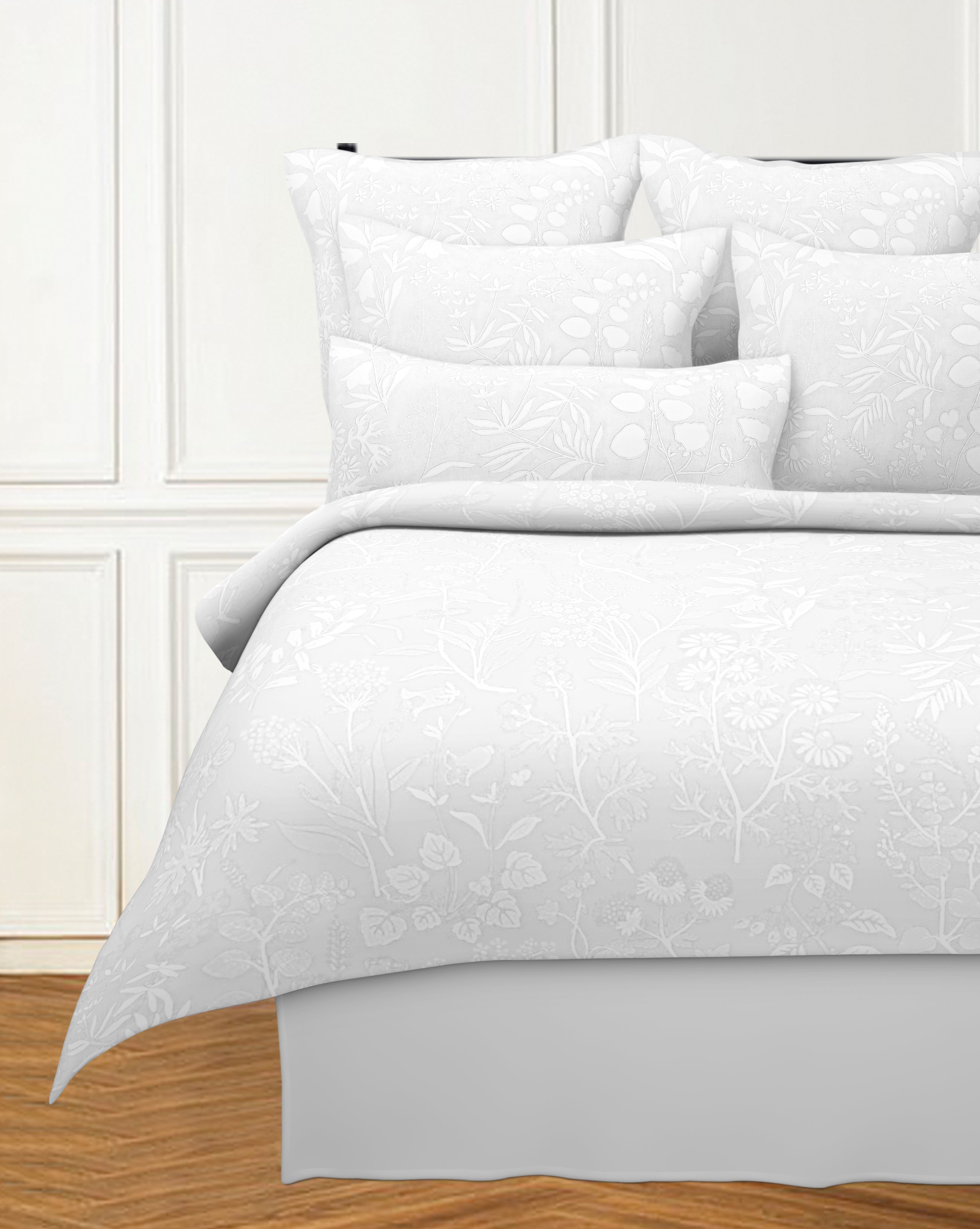 MEADOW TWIN DUVET WHITE W/ WHITE