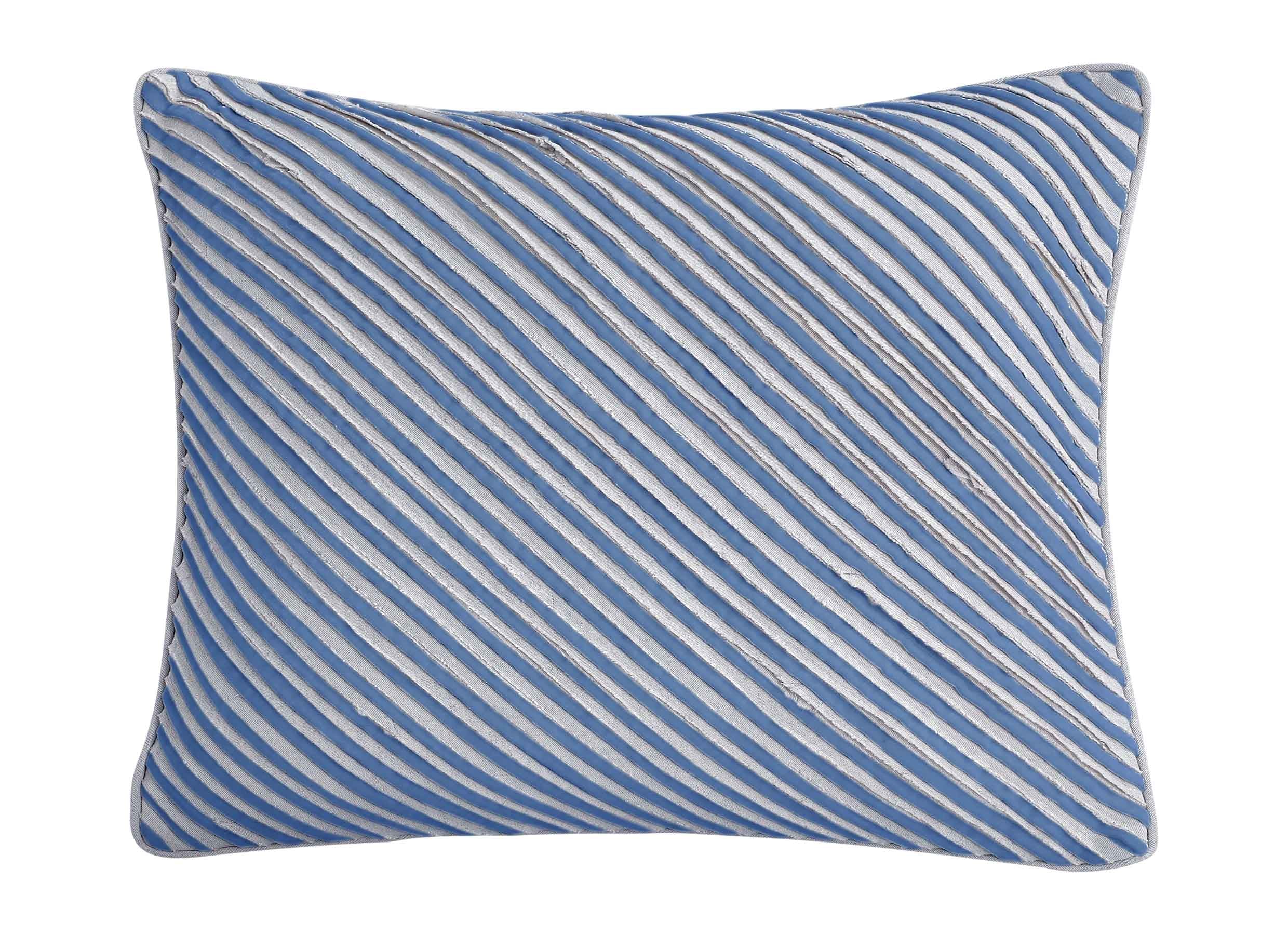 MICAH DUTCH EURO SHAM OCEAN BLUE & NATURAL