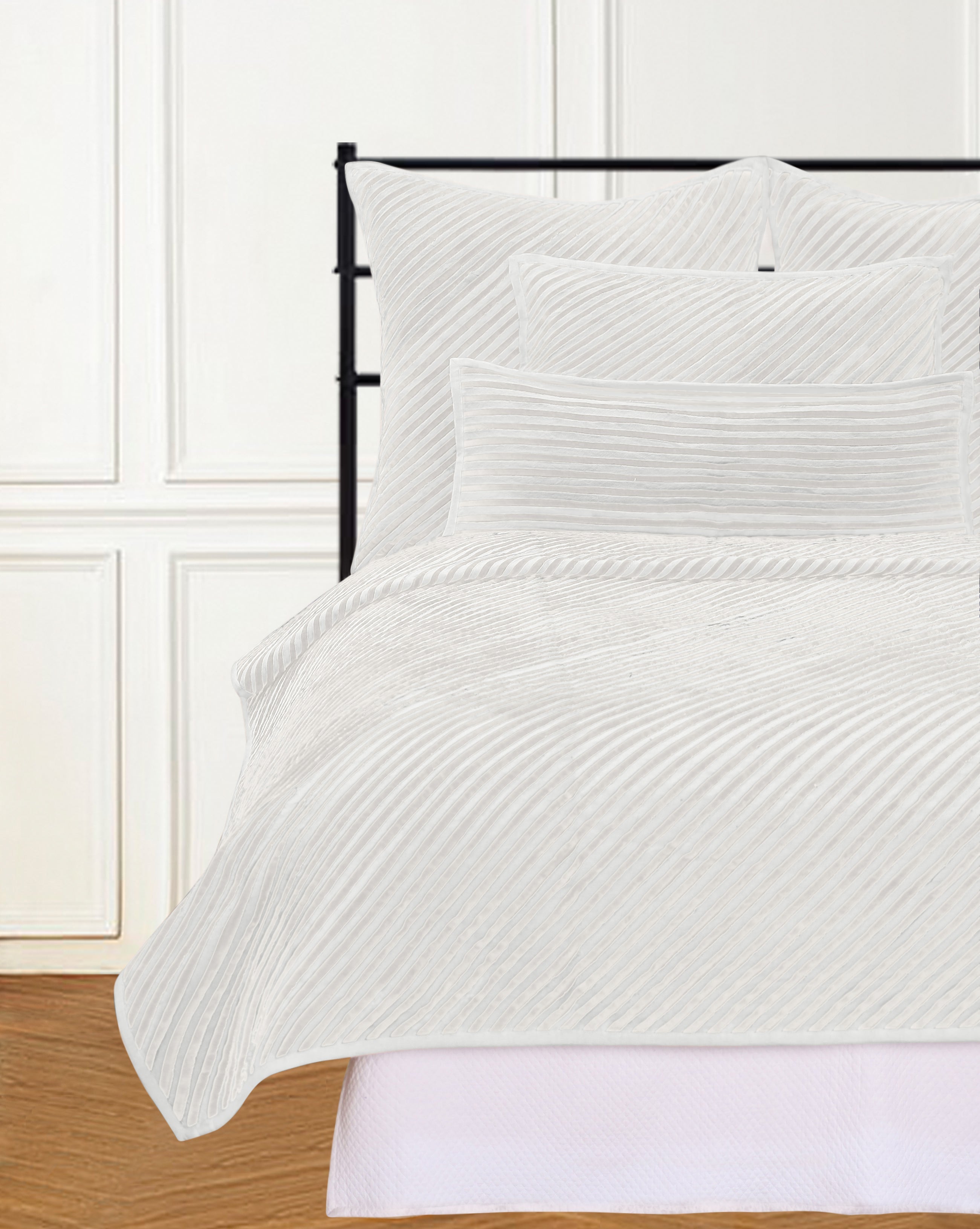 MICAH KING QUILT CREAM & NATURAL