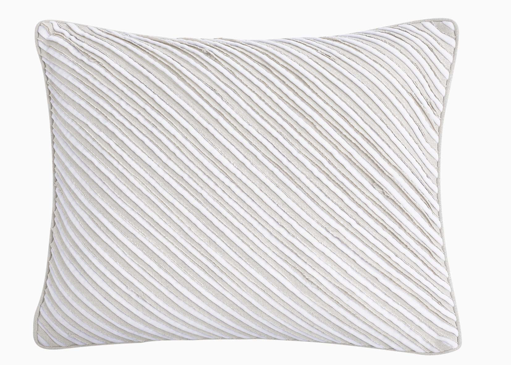 MICAH STANDARD SHAM WHITE & NATURAL
