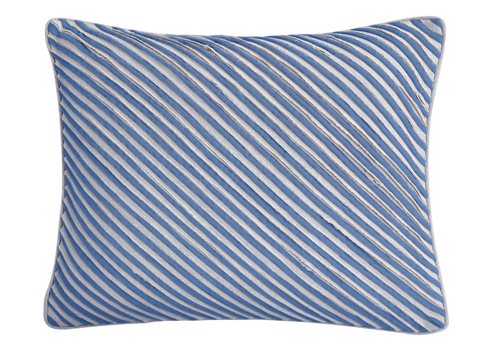 MICAH STANDARD SHAM OCEAN BLUE & NATURAL