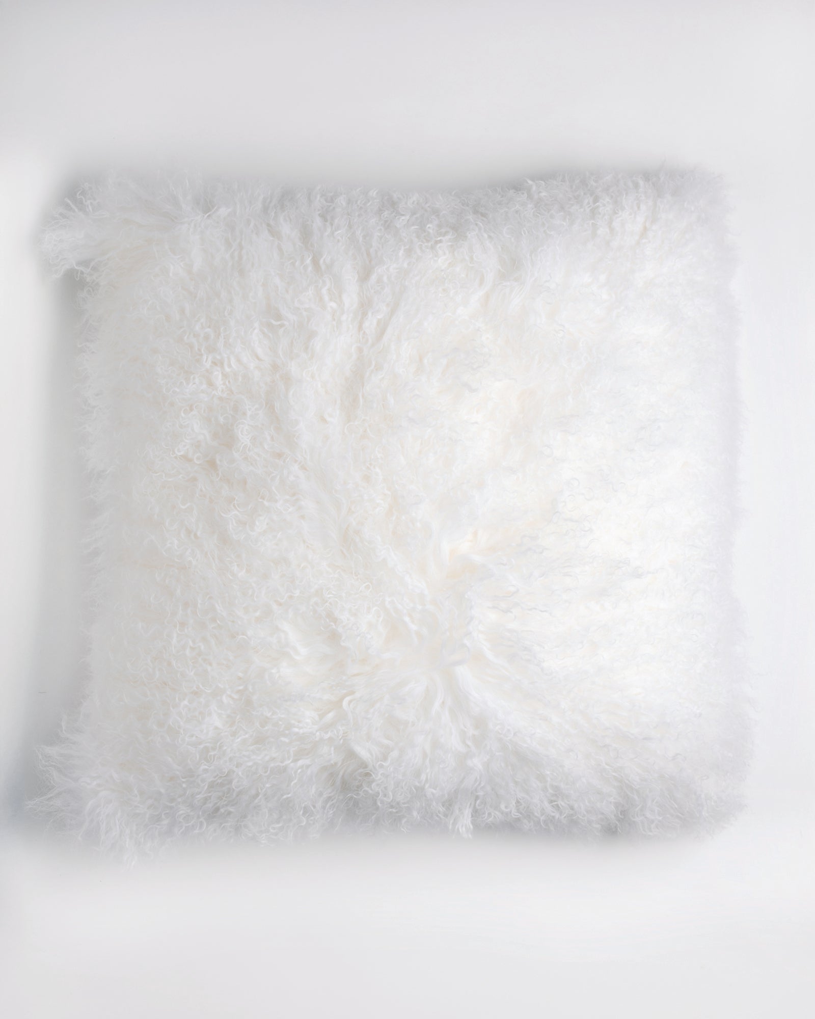 Mongolian Sheep Skin Pillow - White