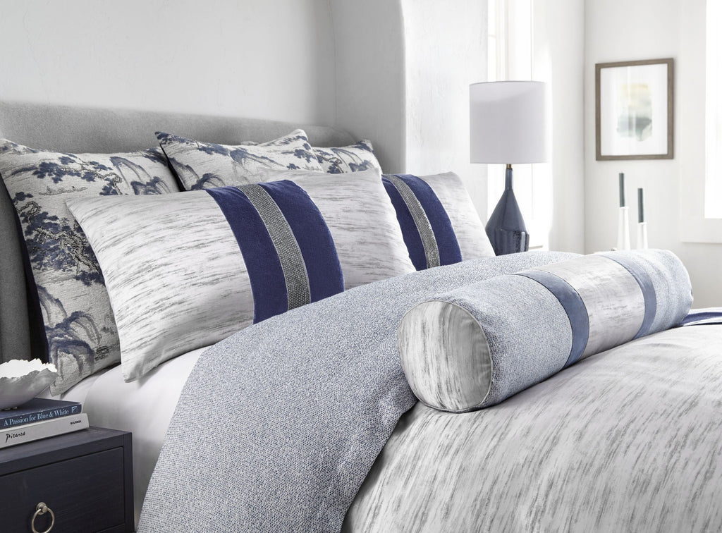 Tribeca Sham - Blue-White - Queen