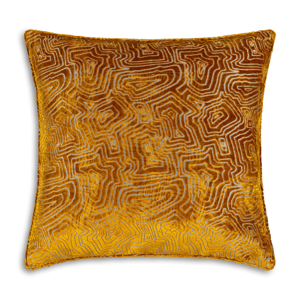 Nala Geometric Mustard Lumbar Pillow