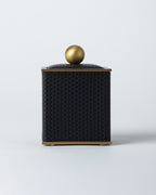 Onyx Weave Tissue Box - Brushed Brass