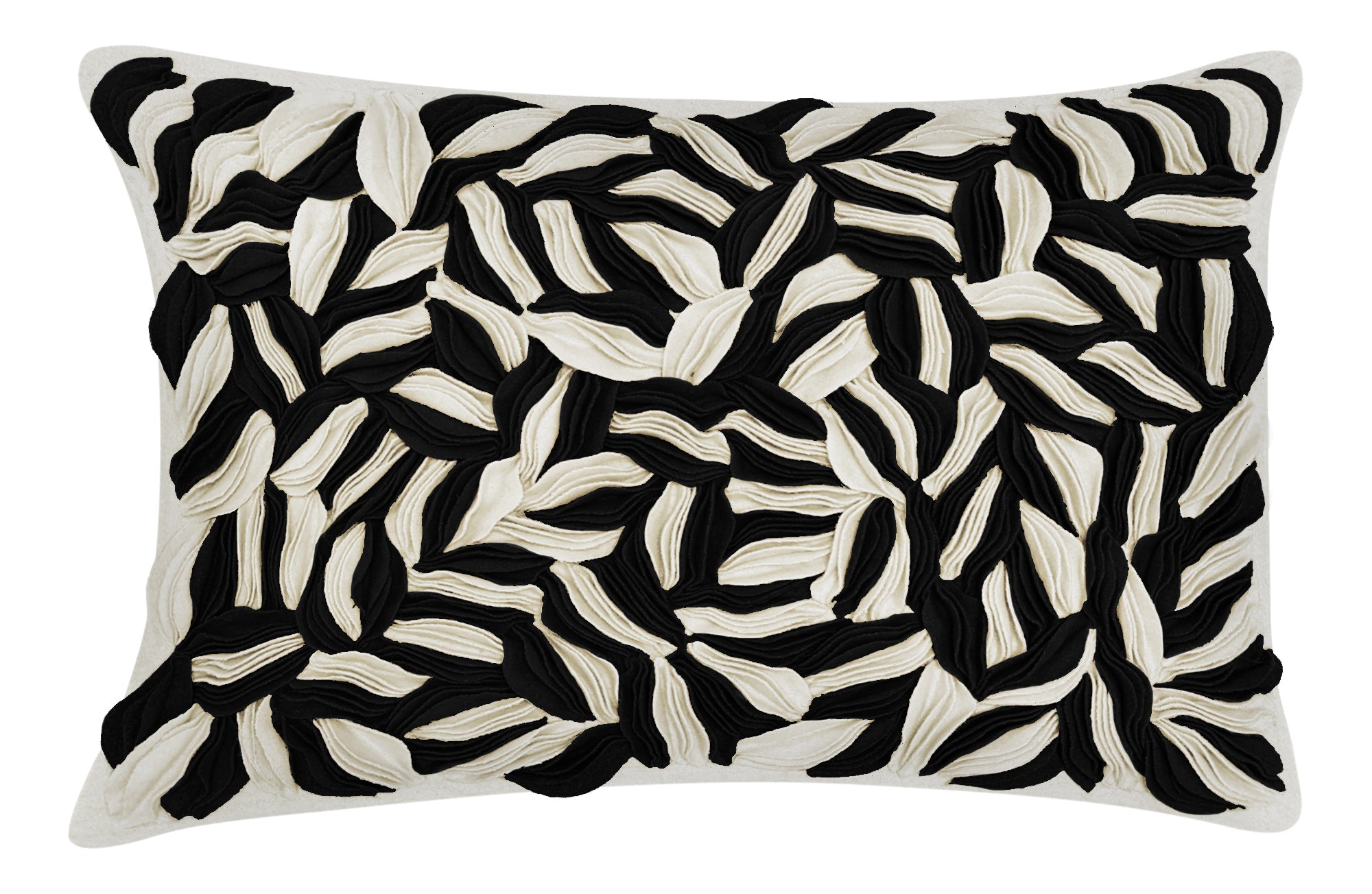 POPPY 16X22 PILLOW BLACK