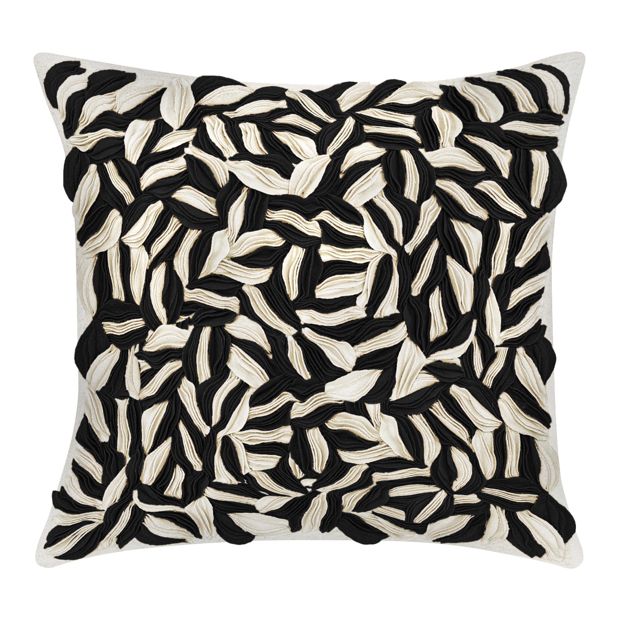 POPPY 22X22 PILLOW BLACK