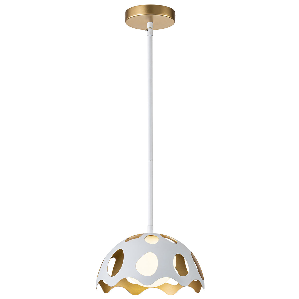 PEBBLES 10" MINI PEND WHT