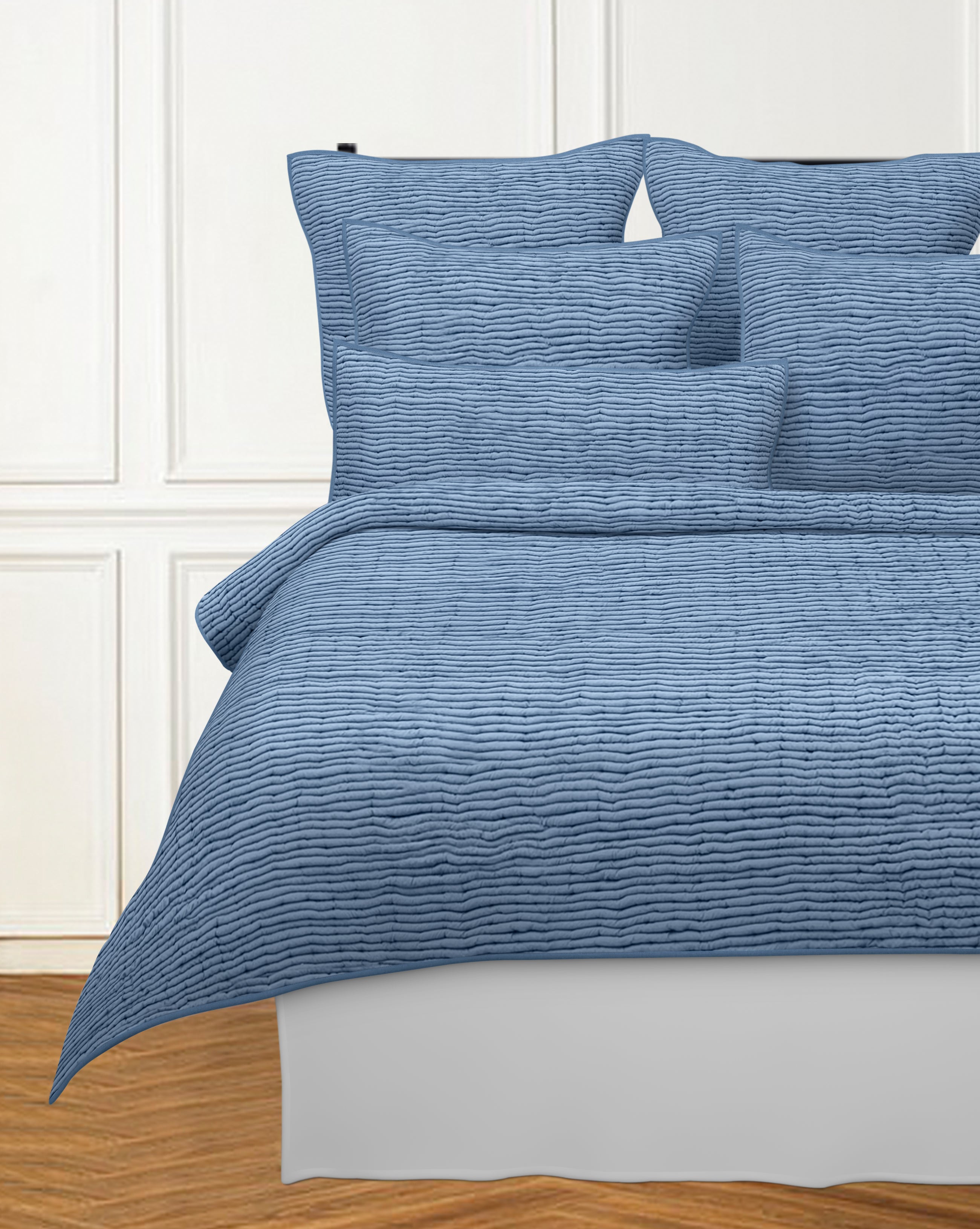RIDGE KING QUILT OCEAN BLUE