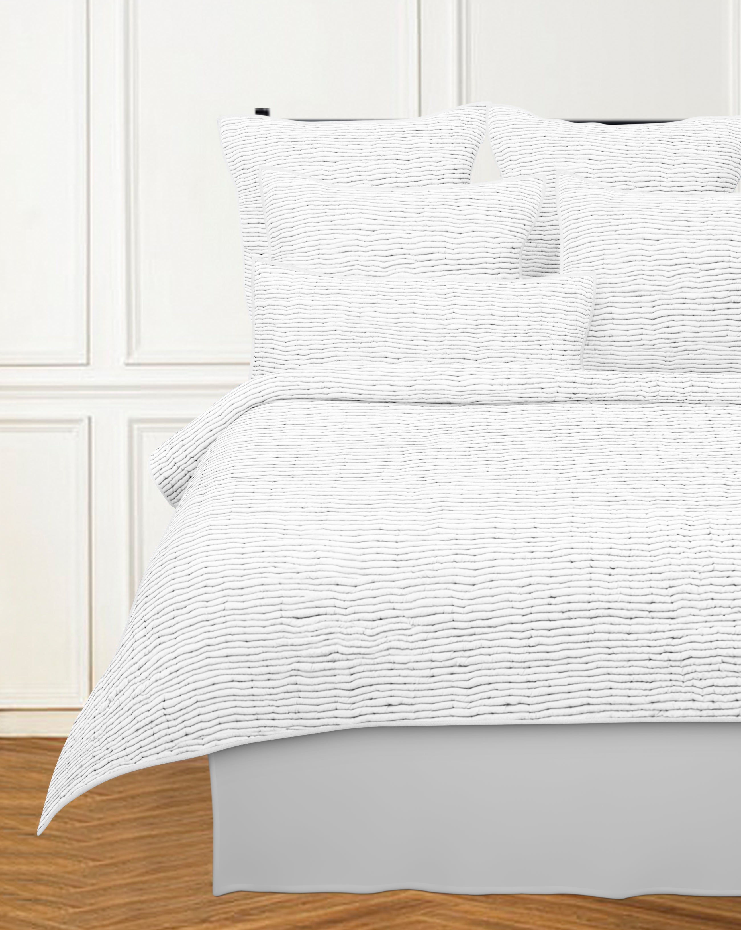 RIDGE TWIN QUILT WHITE