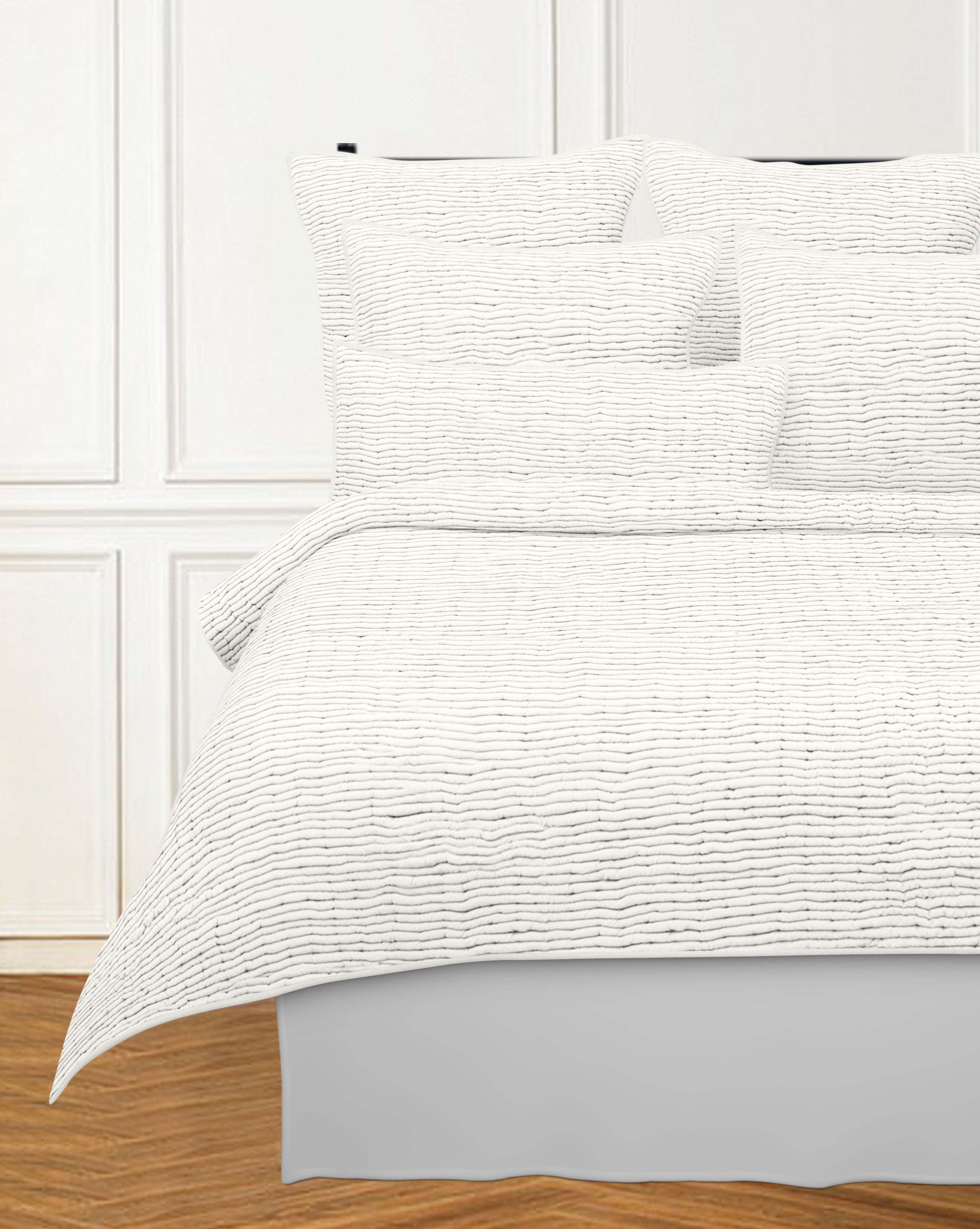 RIDGE TWIN QUILT CREAM