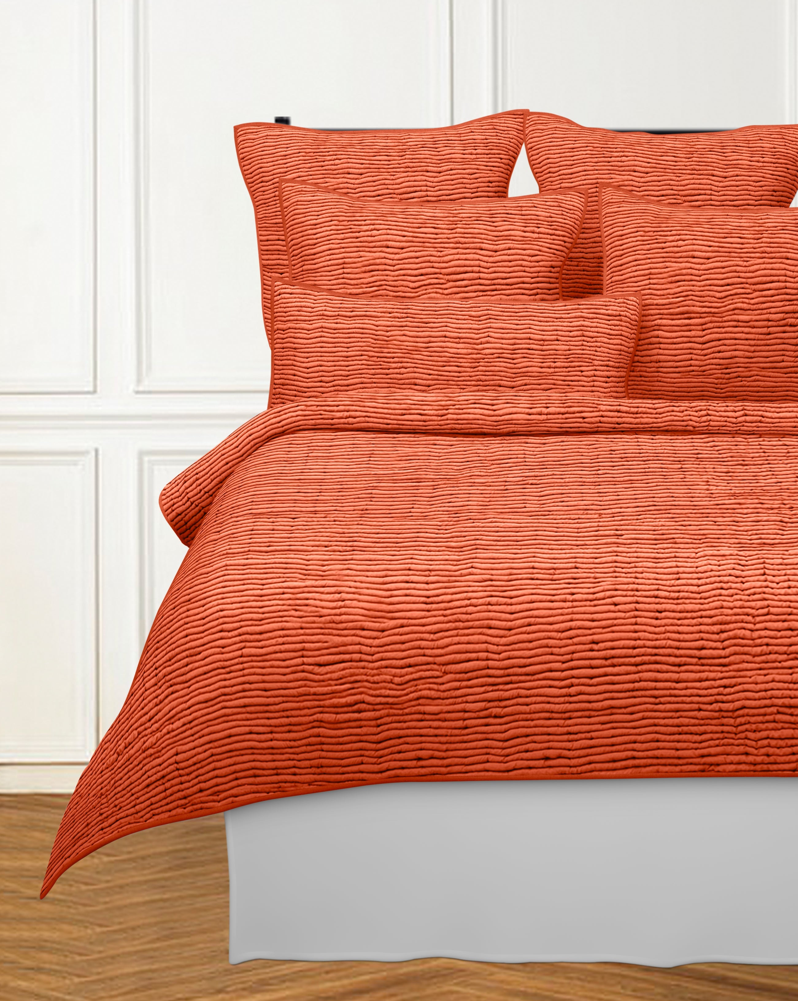 RIDGE TWIN QUILT RUST