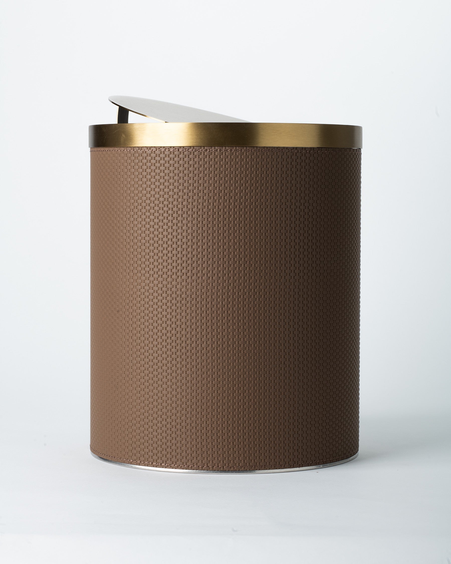 Sable Tress Trash Bin-Brushed Brass
