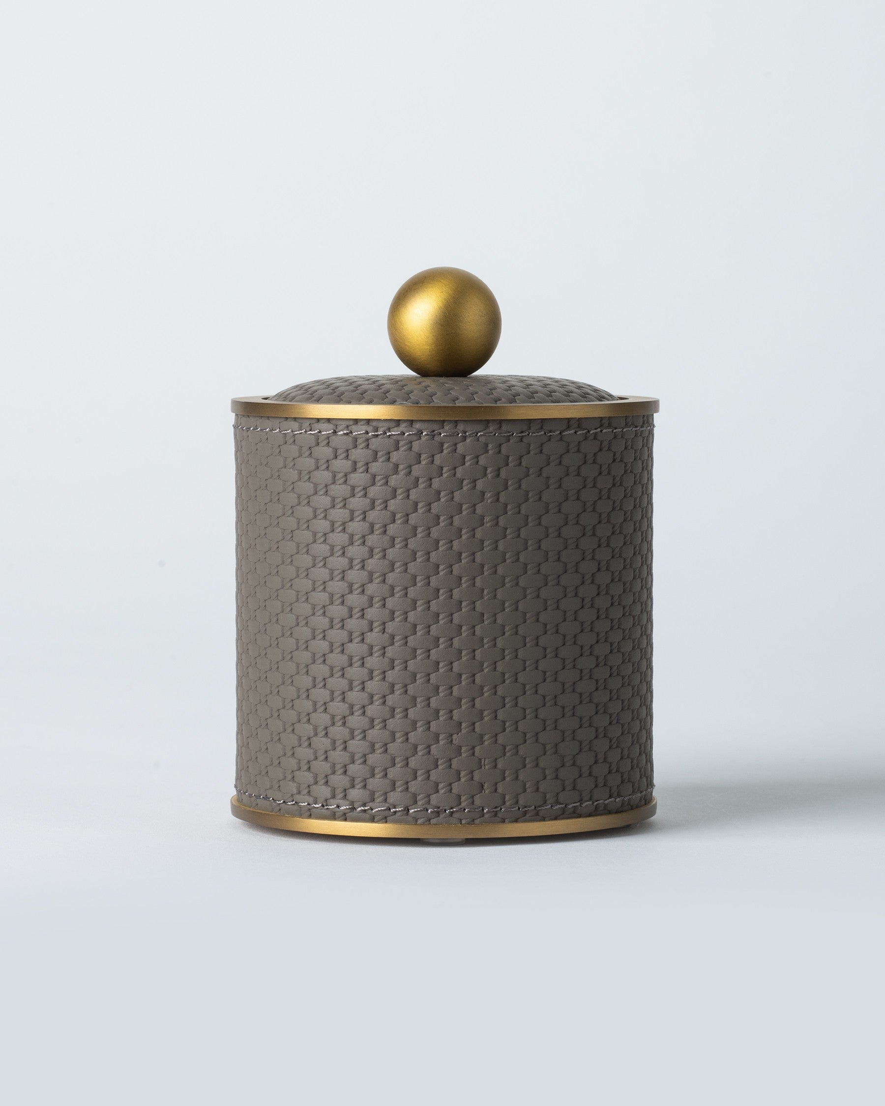 Slate Weave Tissue Box - Brushed Brass