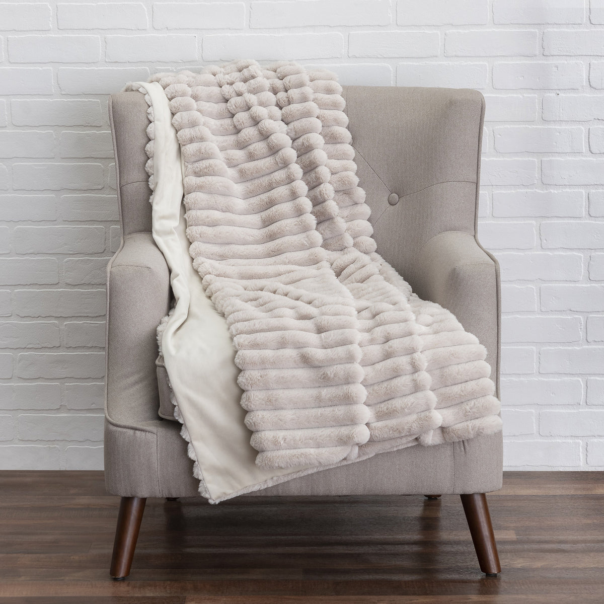 Lux Beige Throw