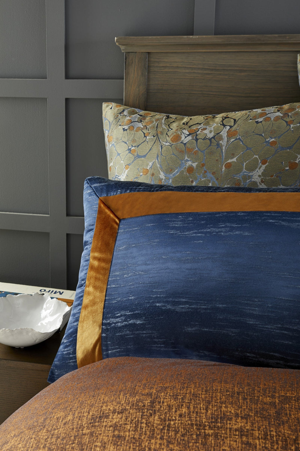 Tribeca Sham - Blue-White - Queen