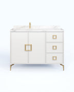 The Cosmopolitan 54" Black Maple Floating Two Draw