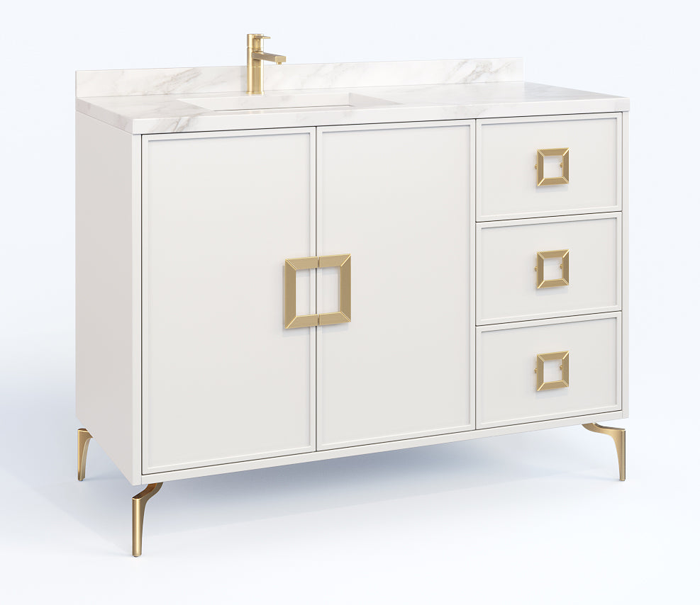 The Cosmopolitan 54" Black Maple Floating Two Draw