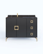 The Cosmopolitan 54" Black Maple Floating Two Draw