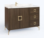 The Cosmopolitan 54" Black Maple Floating Two Draw