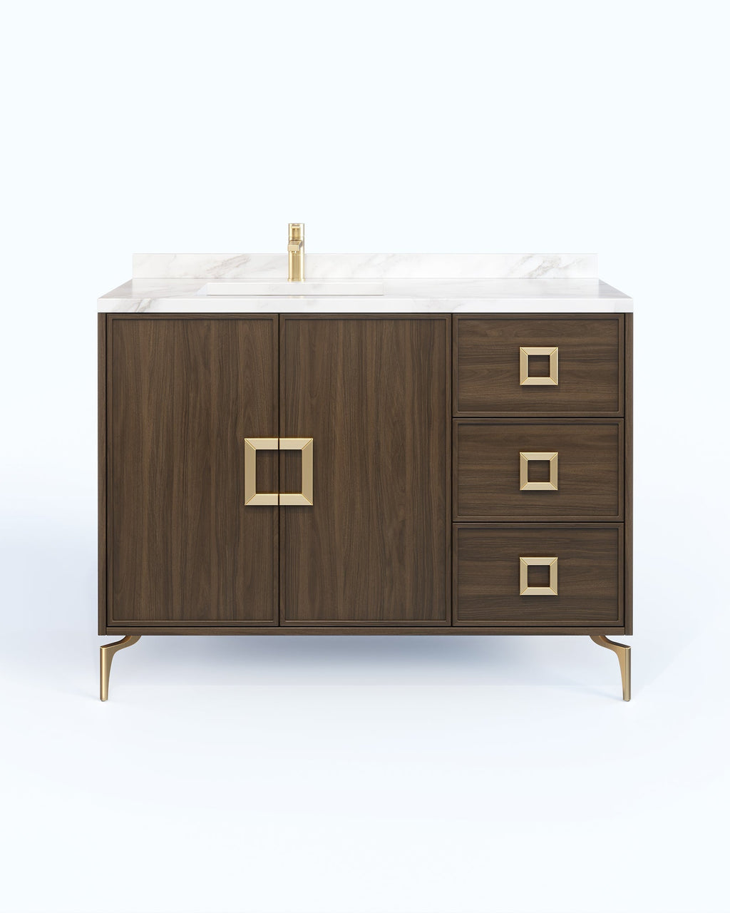 The Cosmopolitan 54" Black Maple Floating Two Draw