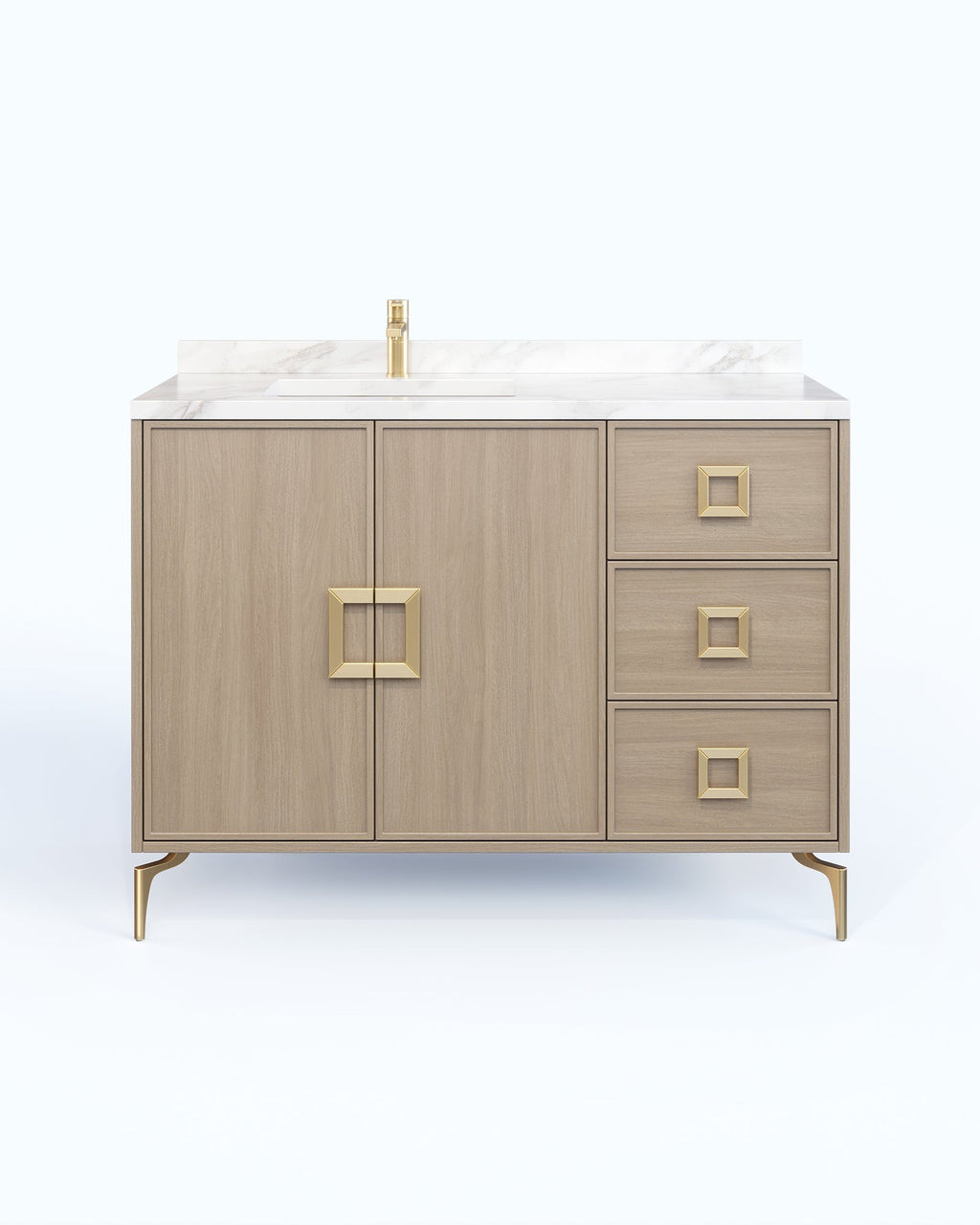 The Cosmopolitan 54" Black Maple Floating Two Draw
