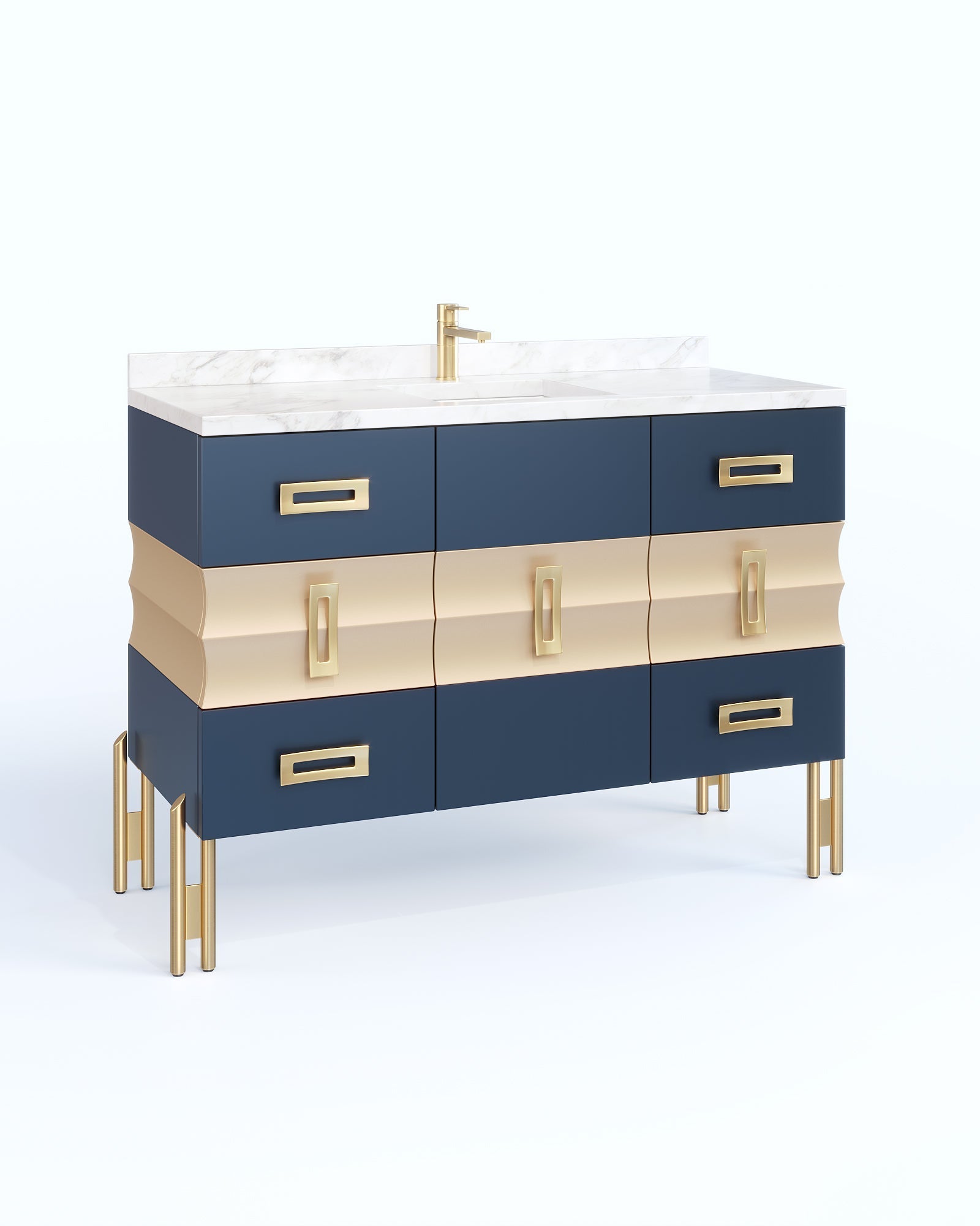 Raffles 48" Flat Sides Custom in White Maple