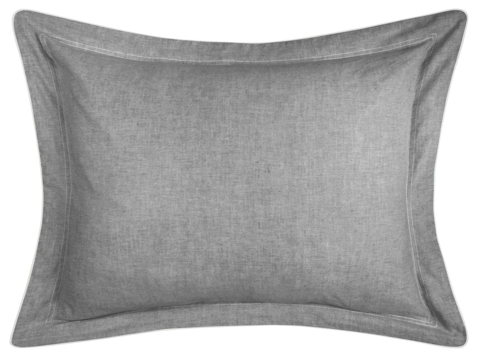 ARIANNA DUTCH EURO SHAM CHARCOAL W/ WHITE CORD