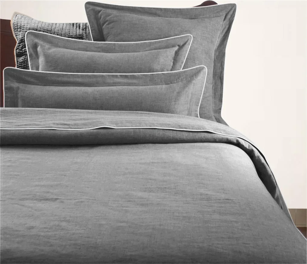 ARIANNA QUEEN DUVET CHARCOAL W/ BLACK CORD
