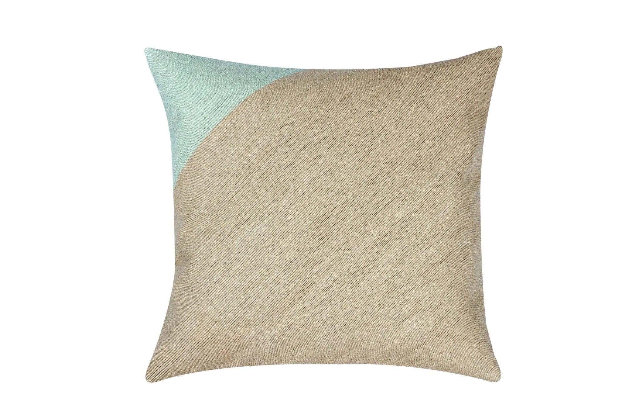 ATLAS 22X22 PILLOW NATURAL W/ SAGE GREEN