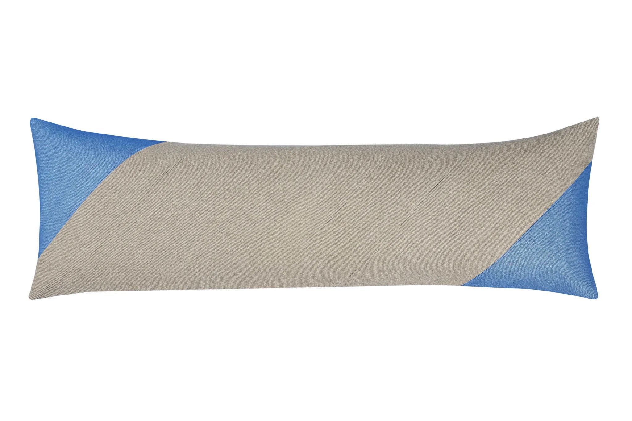 ATLAS BODY PILLOW NATURAL W/ OCEAN BLUE