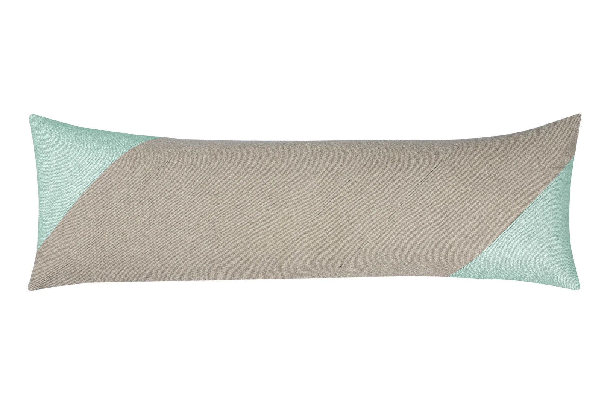 ATLAS BODY PILLOW NATURAL W/ SAGE GREEN