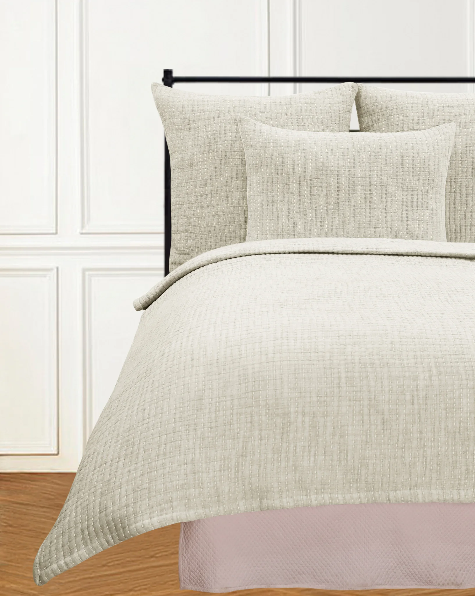 BRAYDEN TWIN COVERLET SILVER