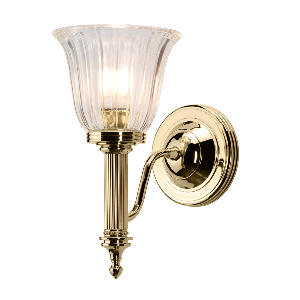 Carroll1 1 Light Vanity in Polished Bronze