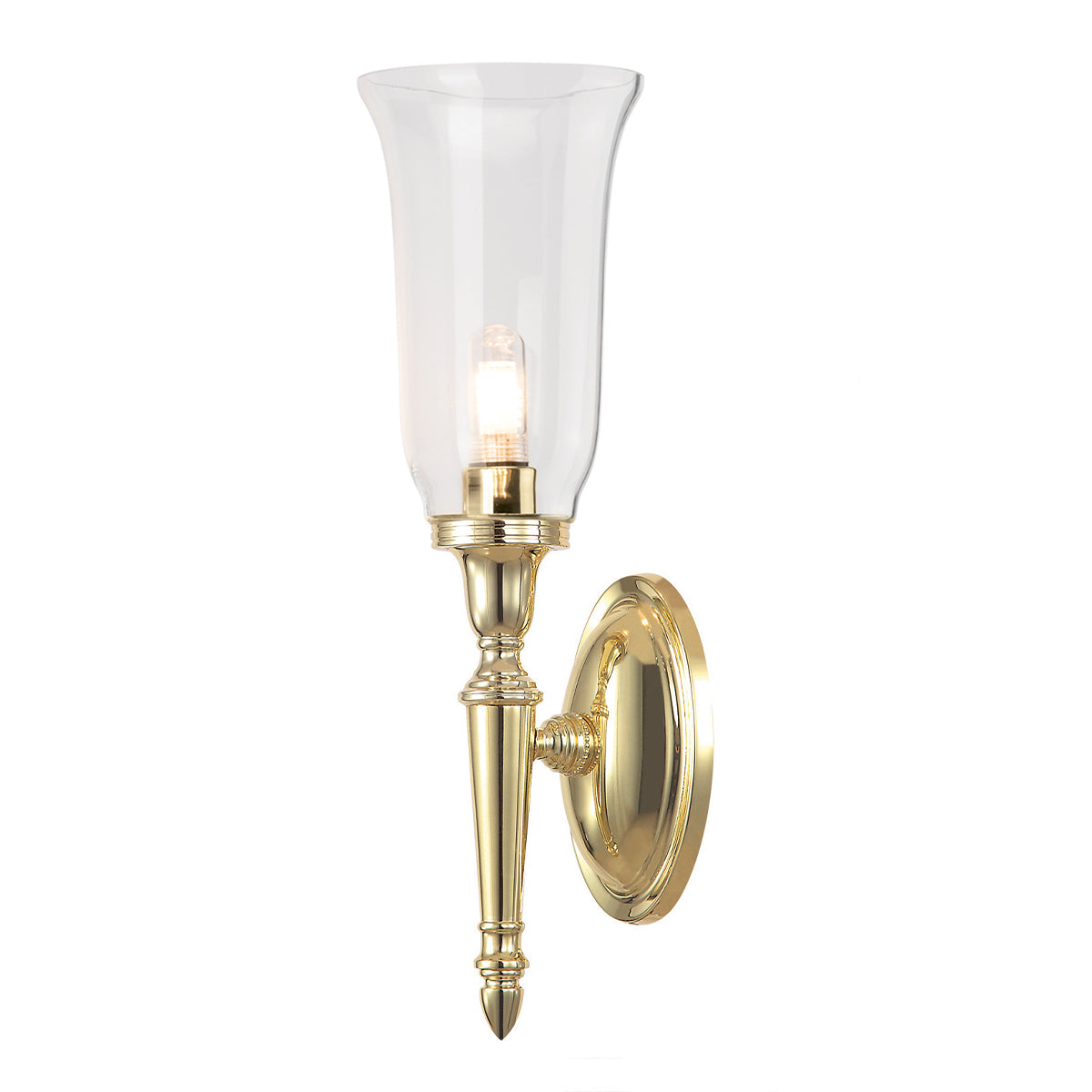 Dryden 1 Light Vanity in Polished Brass