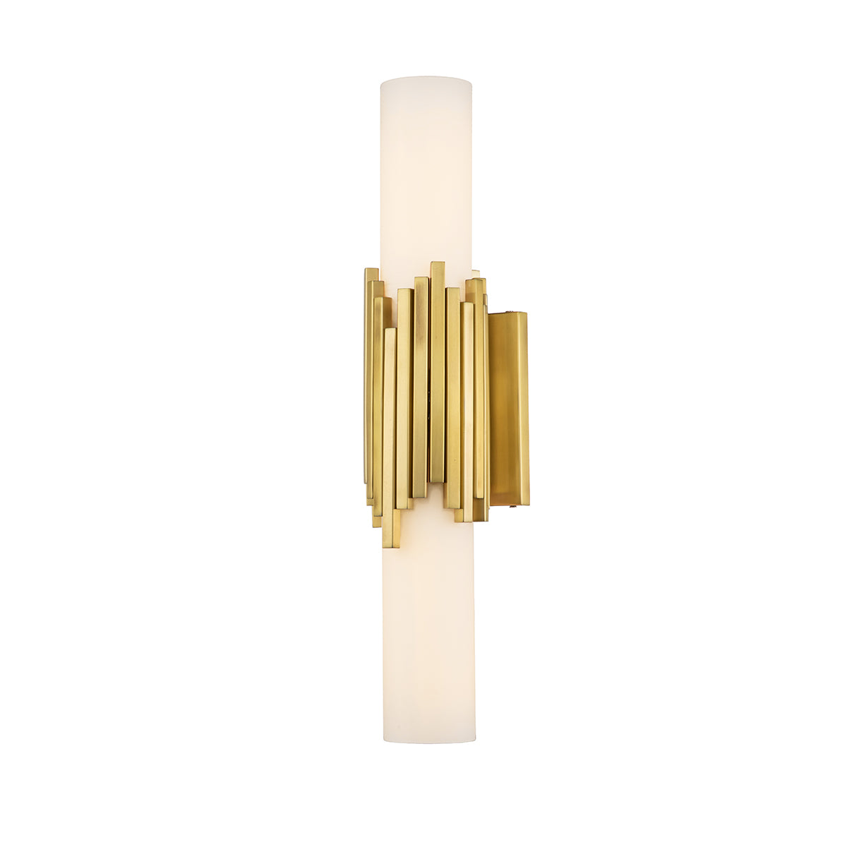 Marvel 2 Light Vanity in Aged Brass