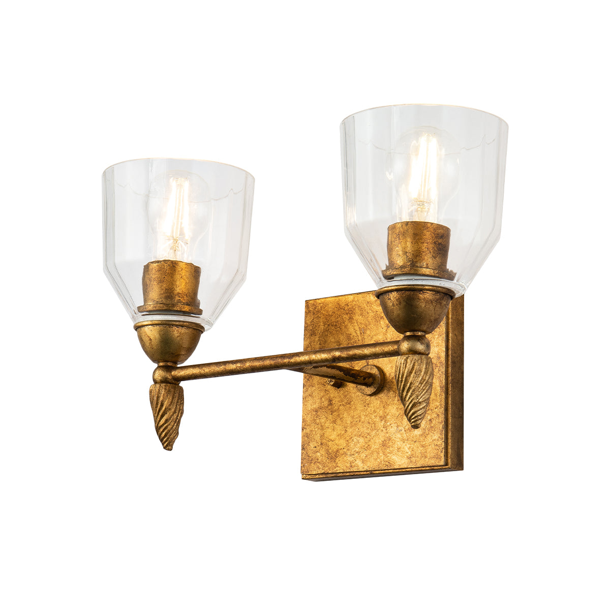 Felice 2 Light Vanity Light In Gold