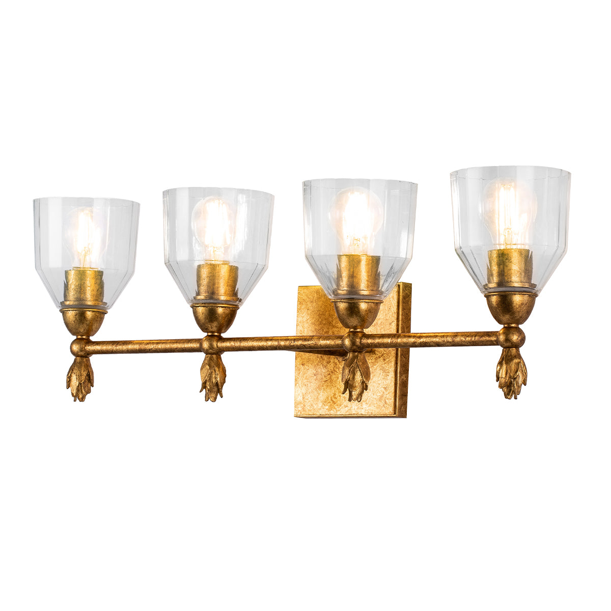 Felice 4 Light Vanity in Gold