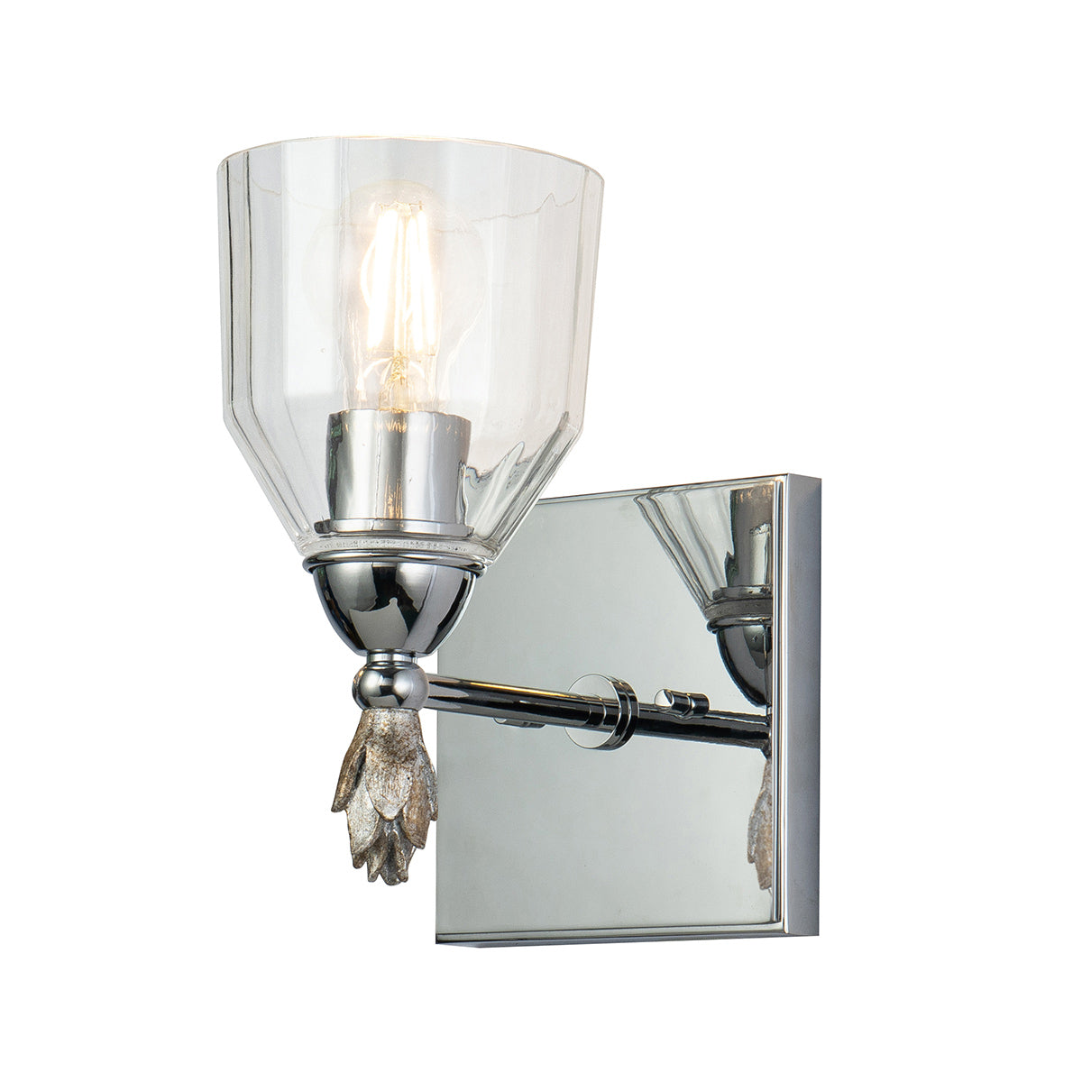 Felice 1 Vanity in Polished Chrome & Silver