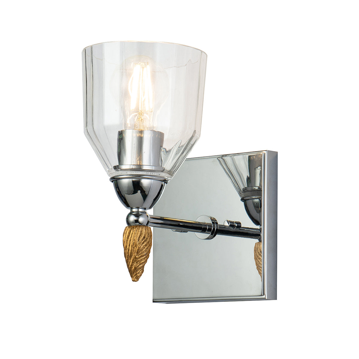 Felice 1 Vanity in Polished Chrome & Gold