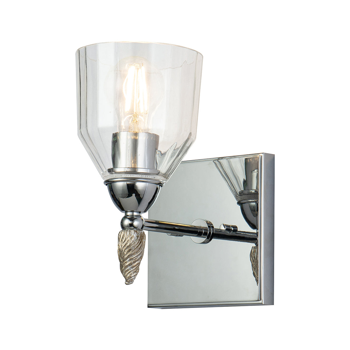 Felice 1 Vanity in Polished Chrome & Silver