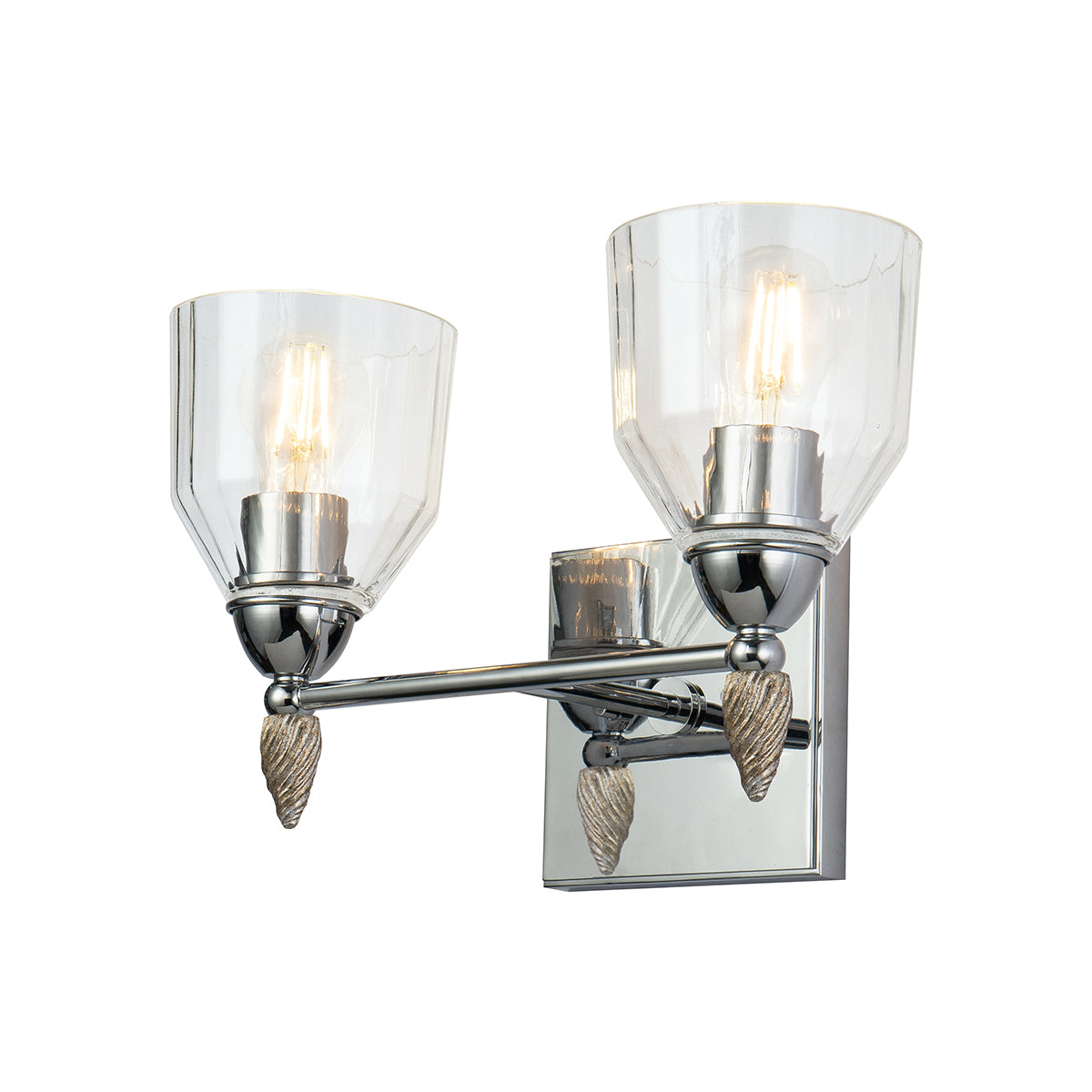 Felice 2 Vanity in Polished Chrome & Silver