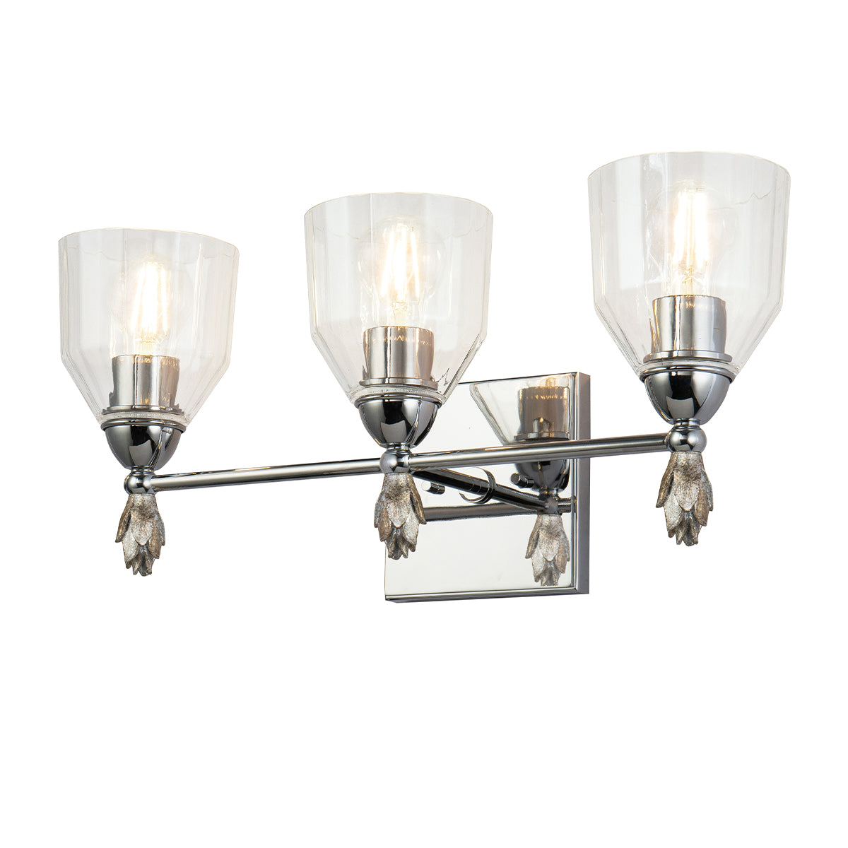 Felice 3 Vanity in Polished Chrome & Silver