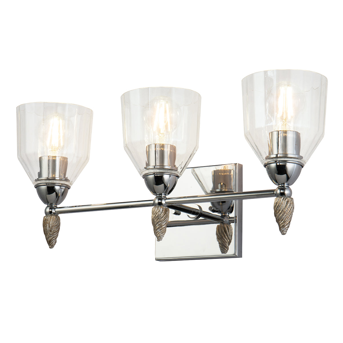 Felice 3 Vanity in Polished Chrome & Silver