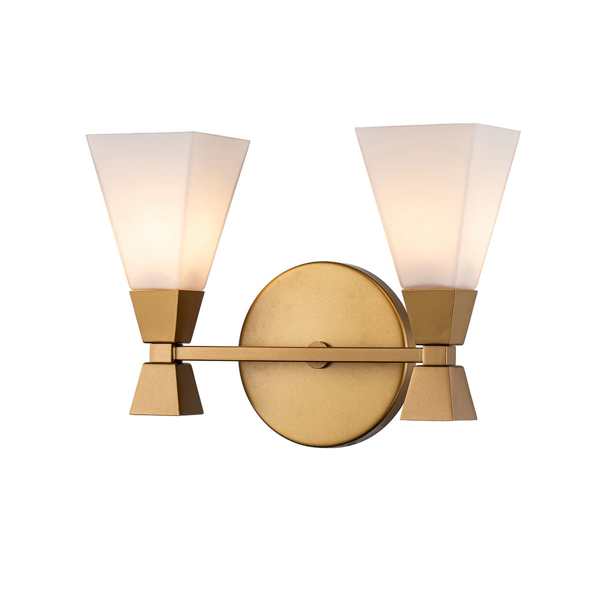 Bowtie 2 Light Vanity in Lacquered Gold